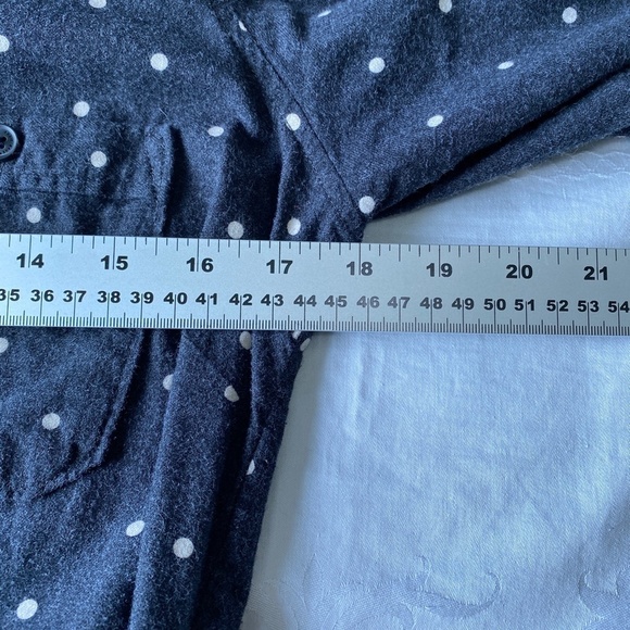 Eddie Bauer Women's Charcoal Polka Dot Long Sleeve Polo V-neck Mini Dress Size 6 - Picture 10 of 14